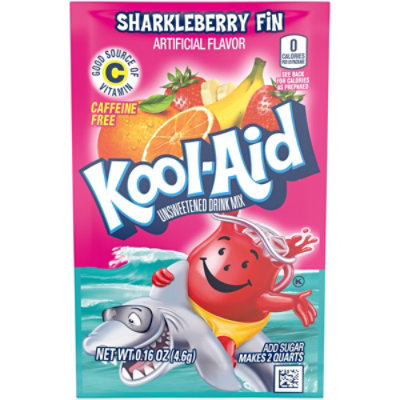 Kool-Aid Unsweetened Sharkleberry Fin Strawberry Orange Punch Powdered Drink Mix Packet - 0.16 Oz - Image 5