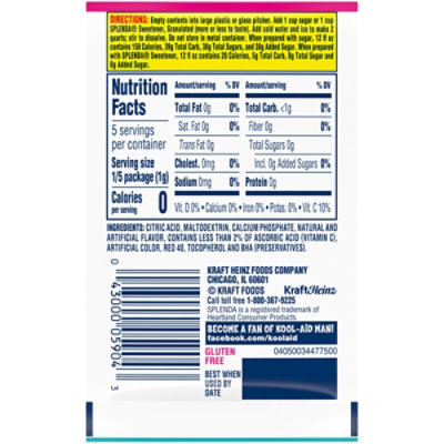 Kool-Aid Unsweetened Sharkleberry Fin Strawberry Orange Punch Artificially Flavored Powdered Soft Drink Mix - 0.16 Oz - Image 8