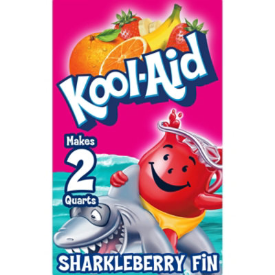 Kool-Aid Unsweetened Sharkleberry Fin Strawberry Orange Punch Powdered Drink Mix Packet - 0.16 Oz - Image 2