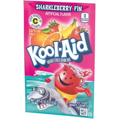 Kool-Aid Unsweetened Sharkleberry Fin Strawberry Orange Punch Artificially Flavored Powdered Soft Drink Mix - 0.16 Oz - Image 5