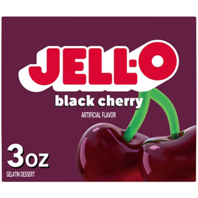 Jell-O Black Cherry Gelatin Dessert Mix Box - 3 Oz - Image 1