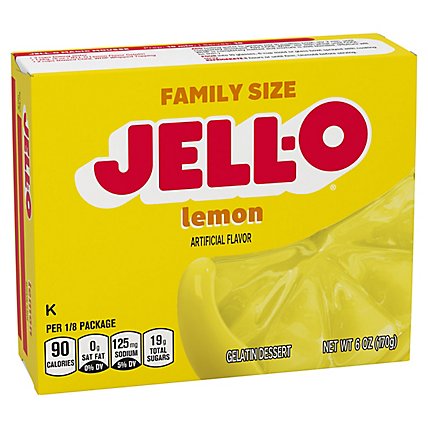 Jell-O Lemon Gelatin Dessert Mix Box - 6 Oz - Image 3