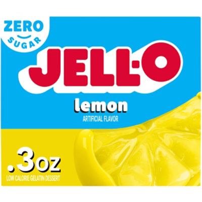 Jell-O Lemon Sugar Free Gelatin Dessert Mix Box - 0.3 Oz - Image 1