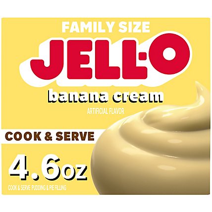 Jell-O Cook & Serve Banana Cream Pudding & Pie Filling Mix Box - 4.6 Oz - Image 1
