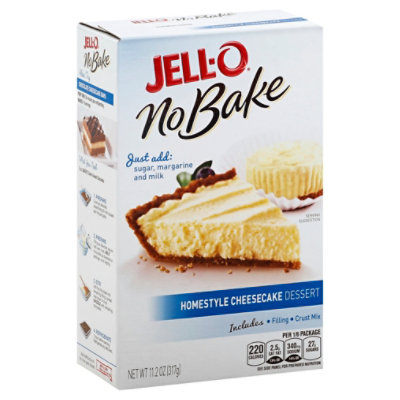 JELL-O No Bake Dessert Mix Homestyle Cheesecake - 11.2 Oz