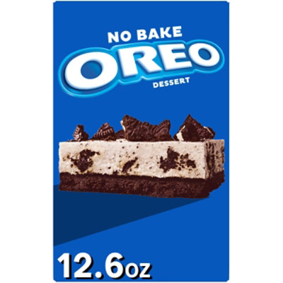 Jell-O No Bake Oreo Dessert Kit with Filling Mix Crust Mix & Cookie Pieces Box - 12.6 Oz - Image 2