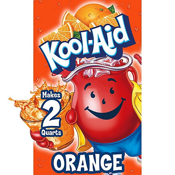 Kool-Aid Unsweetened Orange Artificially Flavored Powdered Soft Drink Mix Packet - 0.15 Oz