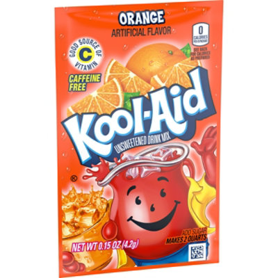 Kool-Aid Unsweetened Orange Artificially Flavored Powdered Soft Drink Mix Packet - 0.15 Oz - Image 8