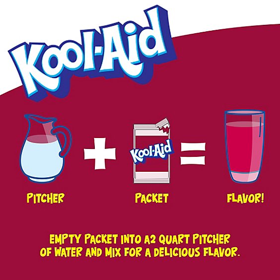 Kool-Aid Unsweetened Black Cherry Artificially Flavored Powdered Soft Drink Mix Packet - 0.13 Oz