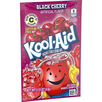 Kool-Aid Unsweetened Black Cherry Artificially Flavored Powdered Soft Drink Mix Packet - 0.13 Oz - Image 3