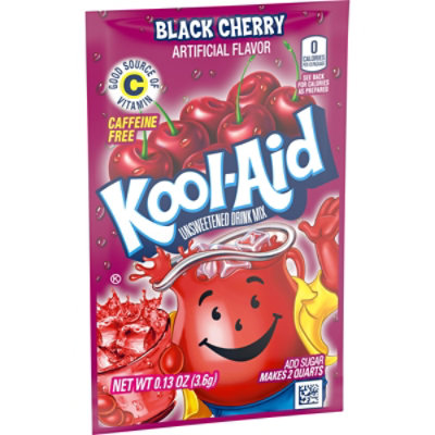 Kool-Aid Unsweetened Black Cherry Artificially Flavored Powdered Soft Drink Mix Packet - 0.13 Oz - Image 8