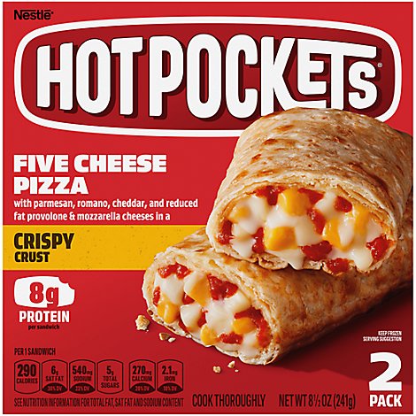 Hot Pockets Sandwiches Five Cheese Pizza Crispy Crust - 2-4.5 Oz