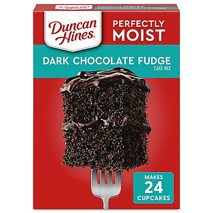 Duncan Hines Perfectly Moist Dark Chocolate Fudge Cake Mix - 15.25 Oz - Image 2