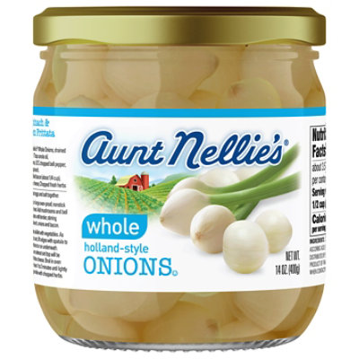 Aunt Nellie's Onions Whl Hollan - 15 Oz