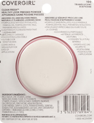 Covergirl Clean Fresh Pressed Powder Translucent Diaphane 100 - 0.35 Oz - Image 5