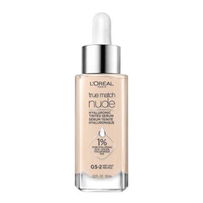 L'Oreal Paris True Match Hyaluronic Tinted Serum Foundation Makeup Very Light 0.5-2 - 1 Fl. Oz. - Image 1