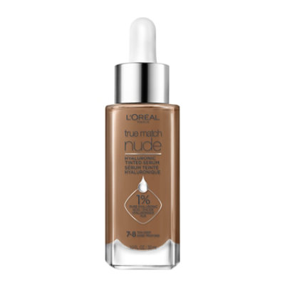 L'Oreal Paris True Match Tan To Deep 7 To 8 Hyaluronic Tinted Serum Foundation Makeup - 1 Oz - Image 1