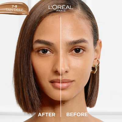 L'Oreal Paris True Match Hyaluronic Tinted Serum Foundation Makeup Tan-Deep 7-8 - 1 Fl. Oz. - Image 2