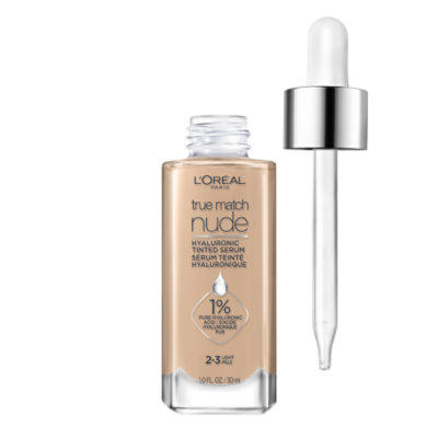 L'Oreal Paris True Match Light 2 To 3  Hyaluronic Tinted Serum Foundation Makeup - 1 Oz - Image 1