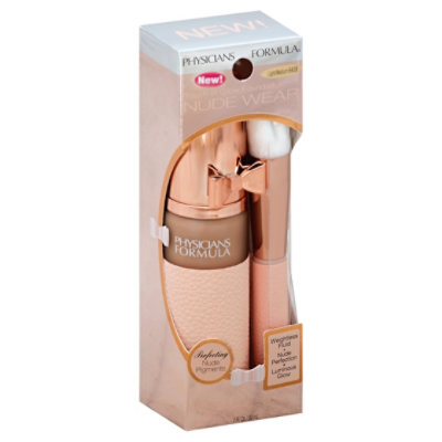 Physicians Formula Nude Wear Glow Foundation Light/Med - 0.25 Oz