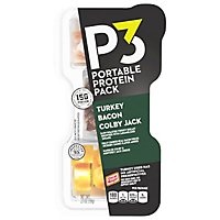 P3 Portable Protein Snack Pack with Turkey Bacon & Colby Jack Cheese Tray - 2.1 Oz - Image 3