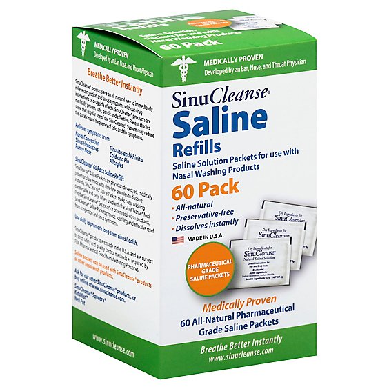 SinuCleanse Saline Refills - 60 Count
