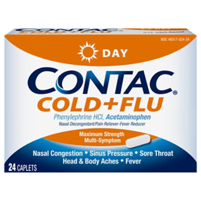 Contac Cold/Flu Non Drwsy 24 Ct - 24 Count - Image 1