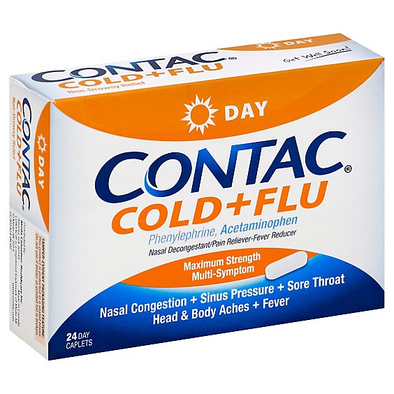 Contac Cold/Flu Non Drwsy 24 Ct - 24 Count