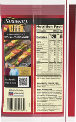 Sargento Colby-Jack Natural Cheese Ultra Thin Slices 20 Count - 7.60 Oz - Image 6