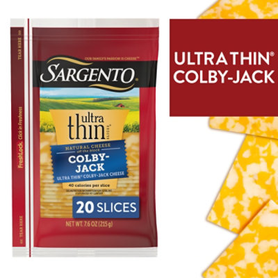 Sargento Colby-Jack Natural Cheese Ultra Thin Slices 20 Count - 7.60 Oz - Image 1