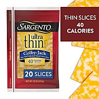 Sargento Cheese Slices Ultra Thin Colby Jack 20 Count - 7.60 Oz