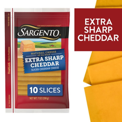 Sargento Sliced Extra Sharp Natural Cheddar Cheese - 10 Count - Image 1