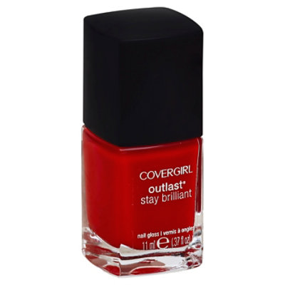 COVERGIRL Outlast Stay Brilliant Nail Gloss Red Revenge 180 - 0.37 Fl. Oz.