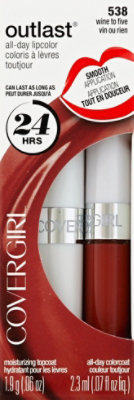 COVERGIRL Outlast Lipcolor All-Day Wine to Five 538 2 Count - 0.13 Oz - Image 2