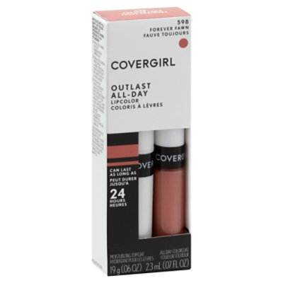 COVERGIRL Outlast Lipcolor All-Day Forever Fawn 598 2 Count - 0.13 Oz