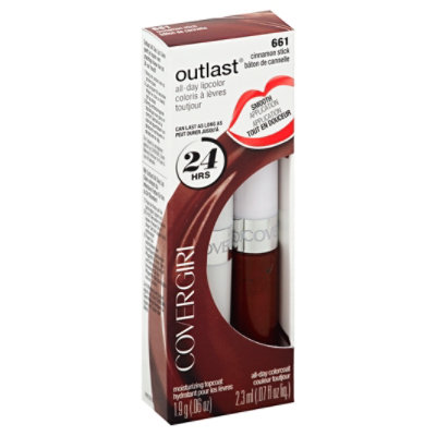 COVERGIRL Outlast Lipcolor All-Day Cinnamon Stick 661 2 Count - 0.13 Oz