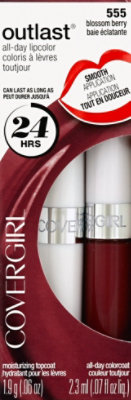 COVERGIRL Outlast Lipcolor All-Day Blossom Berry 555 2 Count - 0.13 Oz - Image 2