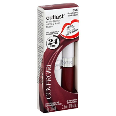 COVERGIRL Outlast Lipcolor All-Day Blossom Berry 555 2 Count - 0.13 Oz - Image 1