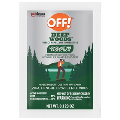 Off! Deep Woods Insect Repellent Towelettes - 12 Count - Image 1