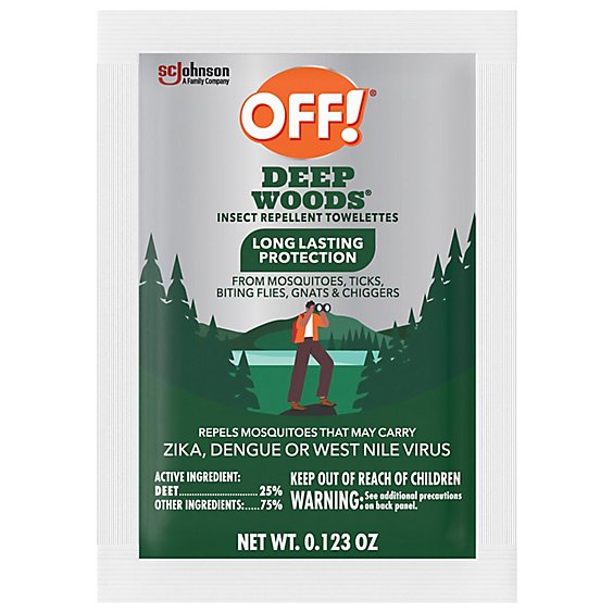 OFF! Deep Woods Insect Repellent Towelettes - 12 Count