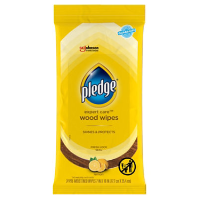 Pledge Expert Care Wood Wipes - 24 Count - Image 1