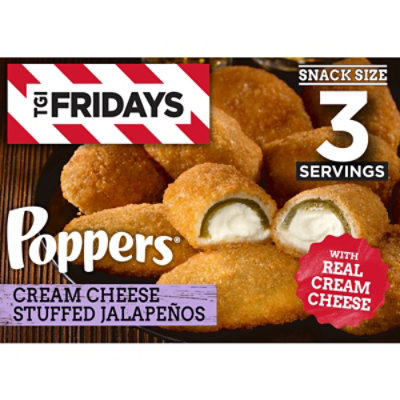 TGI Fridays Frozen Appetizers Cream Cheese Stuffed Jalapeno Poppers Box - 8 Oz