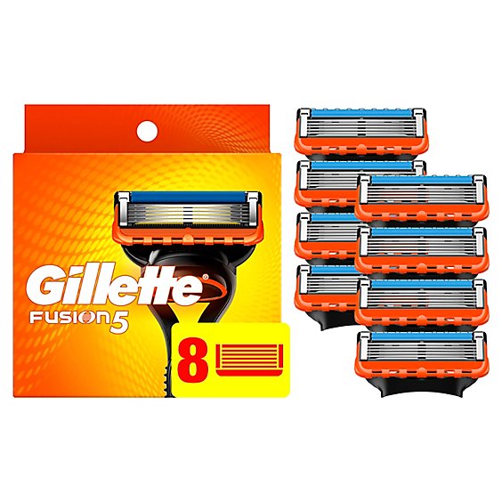 Gillette Fusion5 Mens Razor Blade Refills - 8 Count