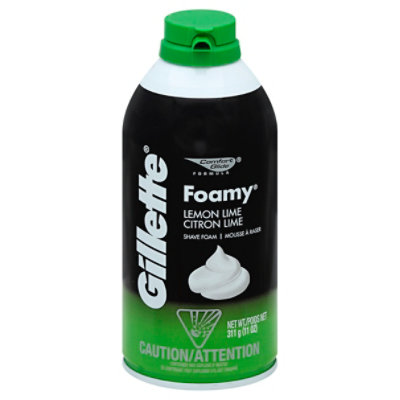 Gillette Foamy Shave Foam Comfort Glide Lemon Lime - 11 Oz