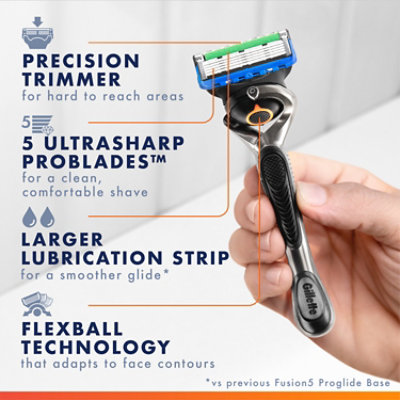 Gillette ProGlide Mens Razor Handle + 1 Blade Refill - Each - Image 3