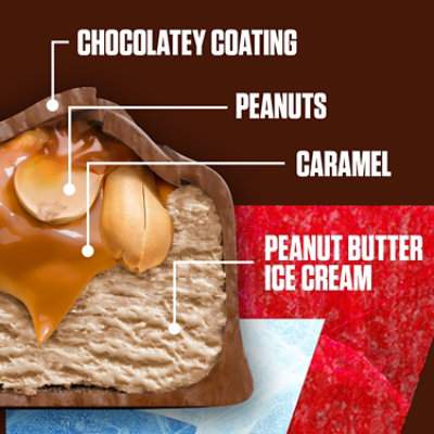 SNICKERS Ice Cream Chocolate Caramel Peanut Butter Ice Cream Bars - 12-24 Oz - Image 2