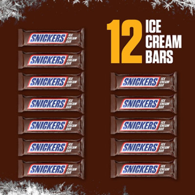 SNICKERS Ice Cream Chocolate Caramel Peanut Butter Ice Cream Bars - 12-24 Oz - Image 3