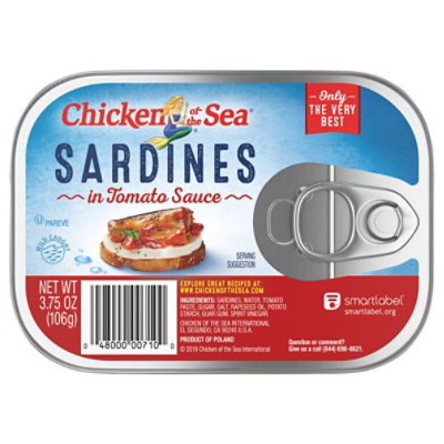 Chicken of the Sea Sardines in Tomato Sauce - 3.75 Oz