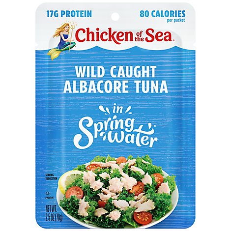 Chicken of the Sea Tuna Albacore Sustainably Wild-Caught White in Water - 2.5 Oz