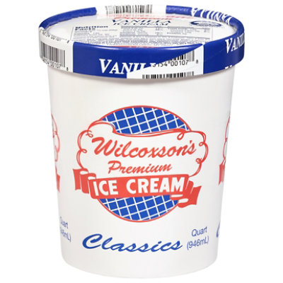 Wilcoxson's Real Vanilla Ice Cream With Pure Madagascar Bourbon Vanilla - 1 Quart - Image 1